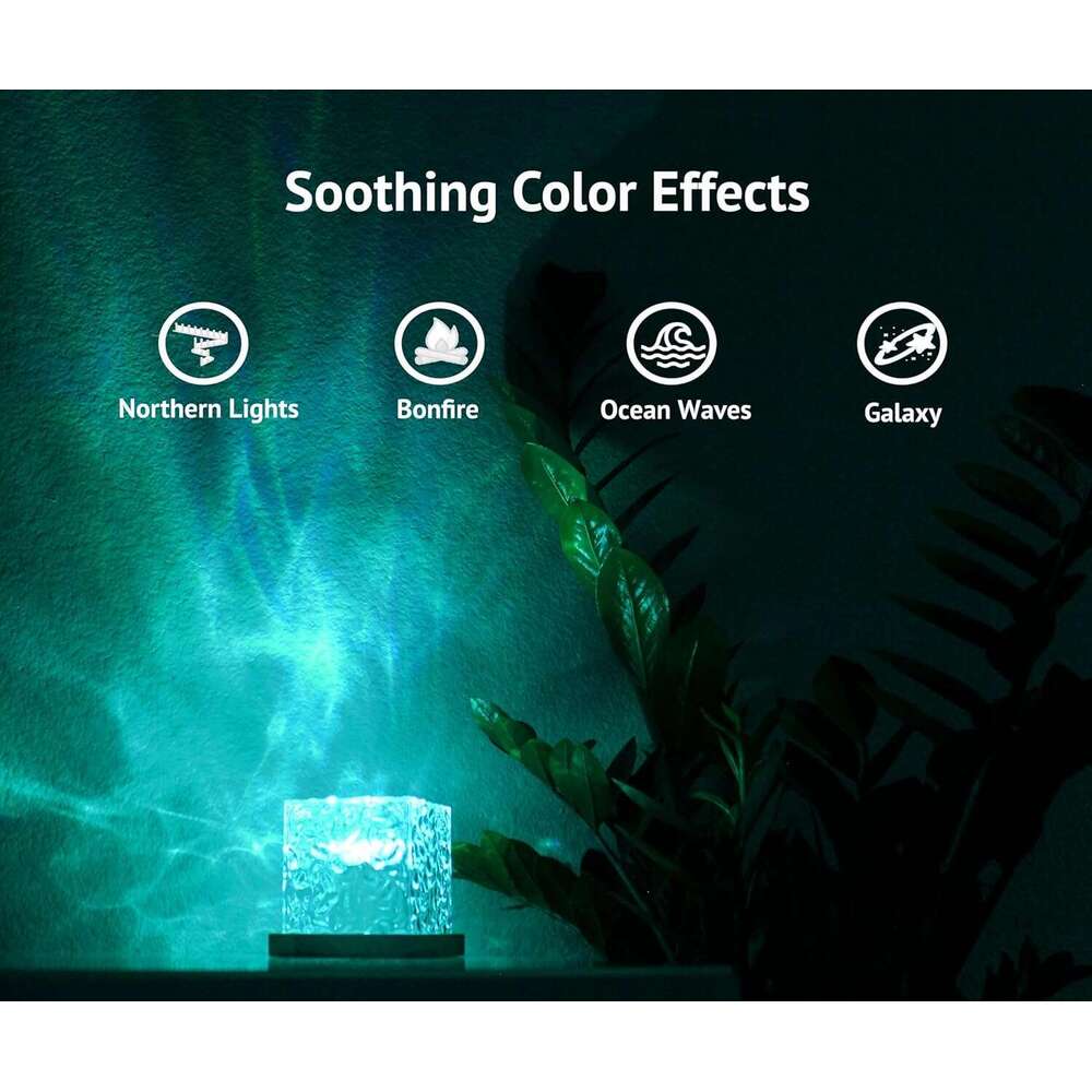 Projector Northern Lights Dimmable Ocean Wave Night Light with Remote Multi Mode Slow Moving Ripple Effect Underwater Aurora Halosphere Lamp for Bedro