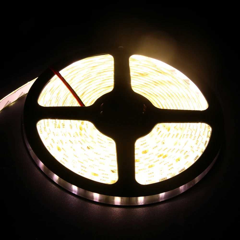 5V USB LED Strip 5050 Cold white/Warm white TV Background Lighting 60LEDs/m USB Clip Connector 30cm 50cm 1m 2m 3m 4m 5m Set. W250701