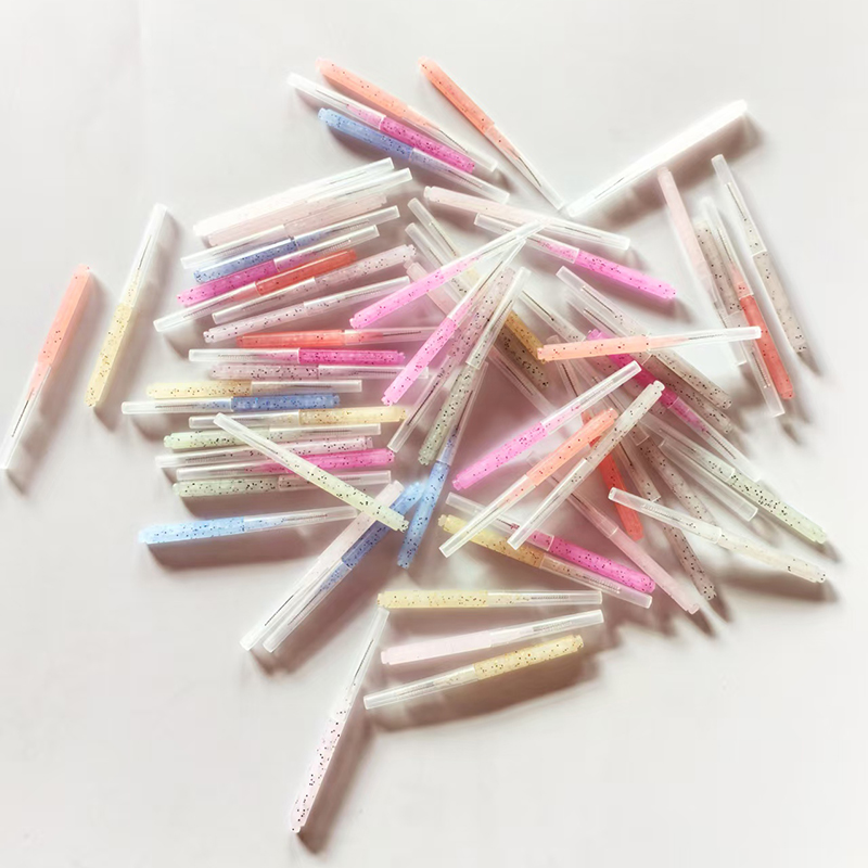 I-04 Crystal interdental brush i-type interdental brush ultra-fine soft fur interdental gap brush cleaning length 67mm compact and portable beauty too