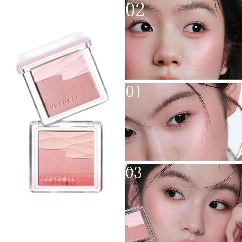 Judydoll Blush Powder Stain Matte Wave Light Shimmer Rouge Longlasting Natural Brightening Cheek Tint Contour Makeup 5g X250702