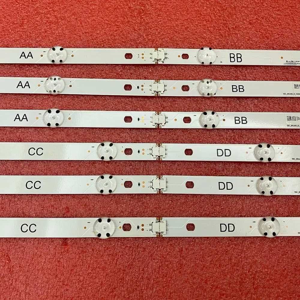 12 PCS/set LED backlight strip for TV 65UJ634V 65UJ6300 65UJ630V 65UJ5500 65UK6100 65UJ63_UHD_A B C D NC650DGEAAFX7 EAV 64054301 W250701