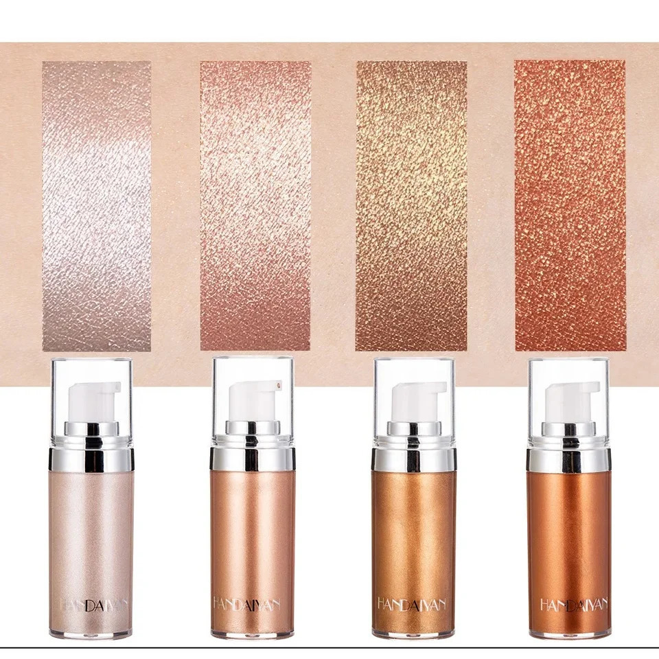 Makeup Smooth Shine Shimmer Glitter Highlighter Liquid Cream Foundation Long Lasting Body Cosmetics 250701 Free shipping