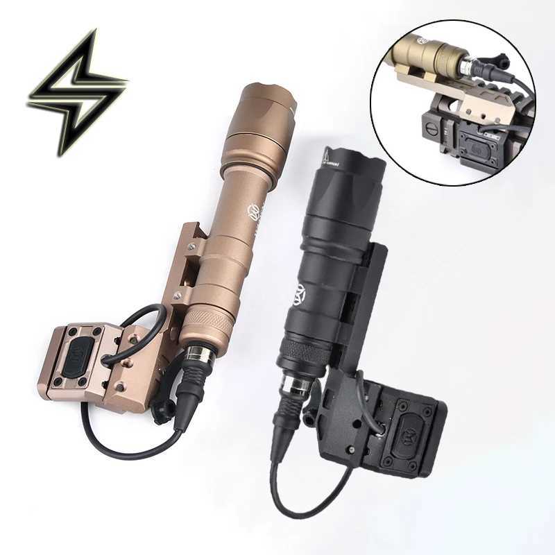 WADSN Tactical SF M600 M600C M300 Airsoft Flashlight Offset Mount Base Weapon Rifle Light ModButton Switch Flank Scout TorchXJ250701