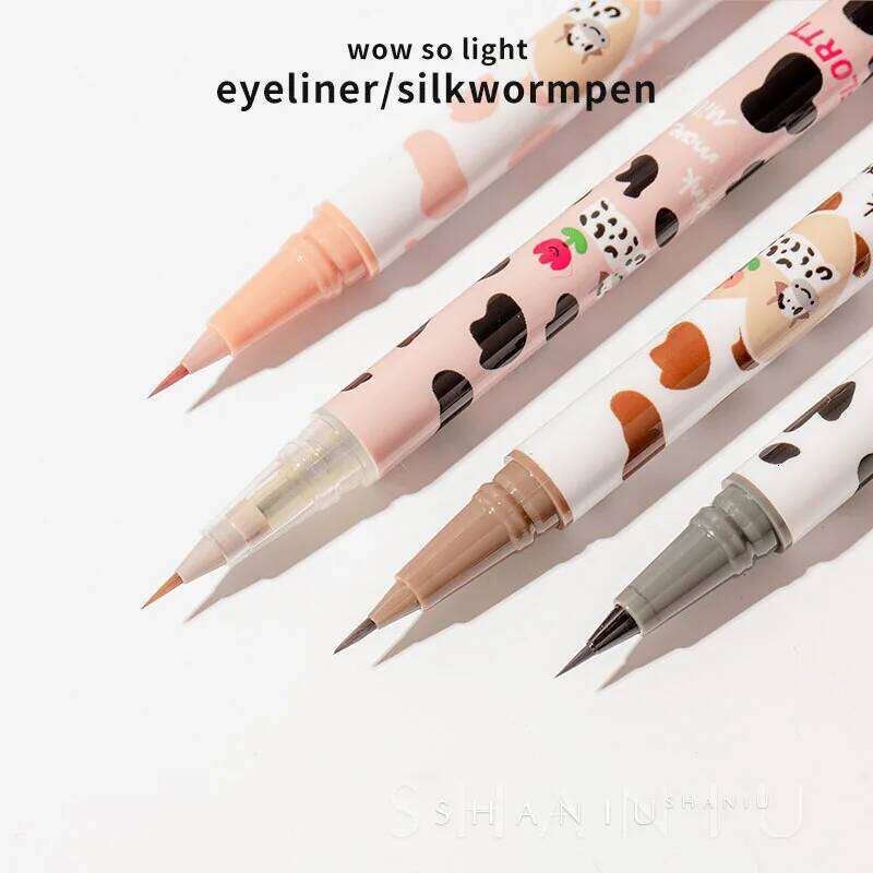 Flortte Ultra-fine Liquid Eyeliner&Lying Silkworm Pen Waterproof Long Lasting No Sdging Eye Liner Applicator Pencil X250702
