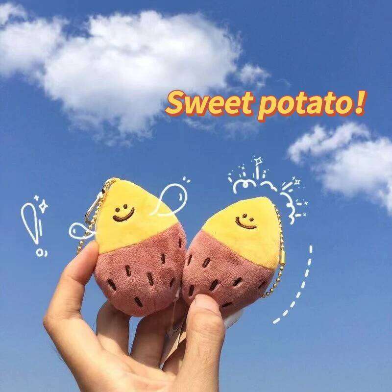Cute Smile Vegetable Fruit Car Interior Student Backpack Hanging Decor Potato Scallion Cabbage Pendant Keychain Free shipping