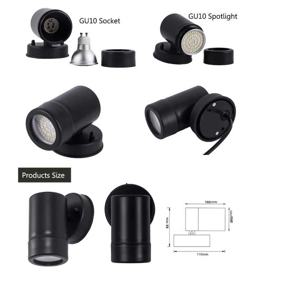 Plastic Waterproof LED Wall Light with GU10 Socket for Outdoor and Indoor Modern Outdoor IP 65 Wall Lamp LED XJ250624