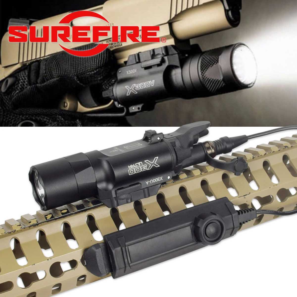 SureFire X300 X400 Flashlight For Tactical Glock 17 Hunting Pistol 20mm Rail X300U X400U SF Airsoft Weapon Gun LED Light XJ250701