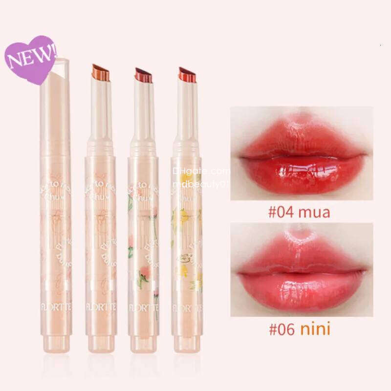FLORTTE Crystal Balm Jelly Lipstick Moisturizing Mirror Water Light Solid Glaze Red Lip Tint Makeup Cosmetics New X250702