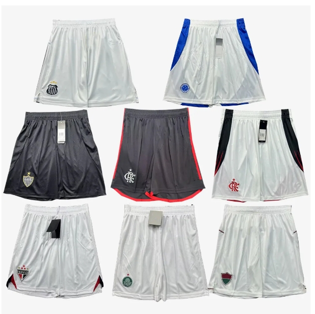 Santos 25 26 27 flamengo soccer shorts Palmeiras 2025 2026 2027 Cruzeiro home away third Gremio Football pants fans version men kids PEDRO DIEGO GABI Atletico Mineiro