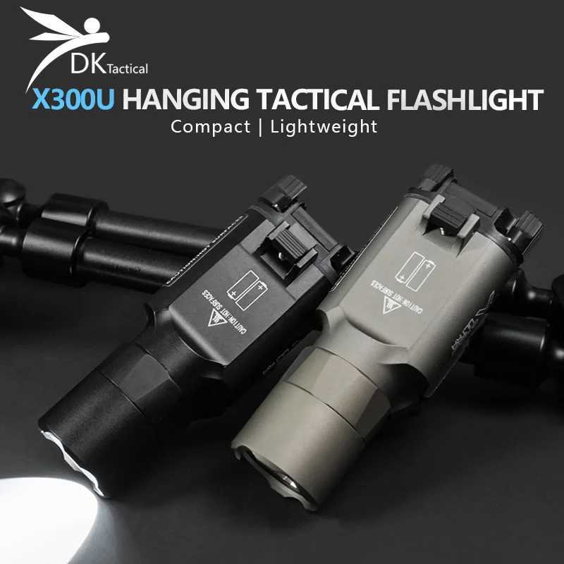 US Warehouse Tactical SF X300 X300U M600C M300 Flashlight Hunting Weapon Scout Light Airsoft Lamp Accessories Fit 20mm Rail XJ250701