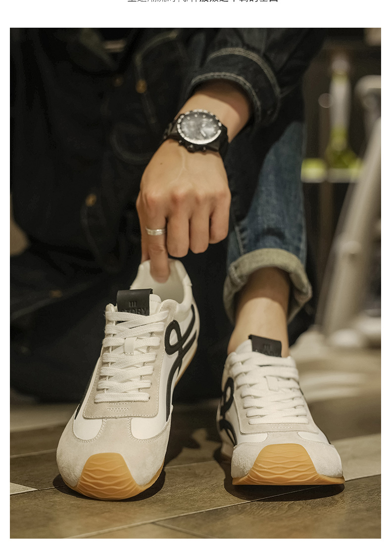 Sports and leisure shoes 2025 new summer breathable mesh German training men's Forrest shoes thin, height increasing and lightweight