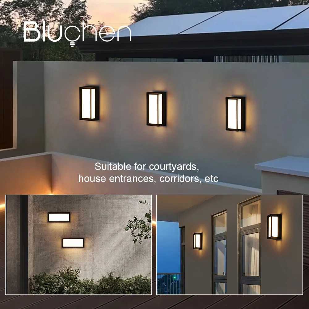 Outdoor Wall Lamp LED 24W Waterproof Outside Wall Lights AC90-260V Exterior Wall Sconces for Hotel Villa Big Porch Garden Gate XJ250624