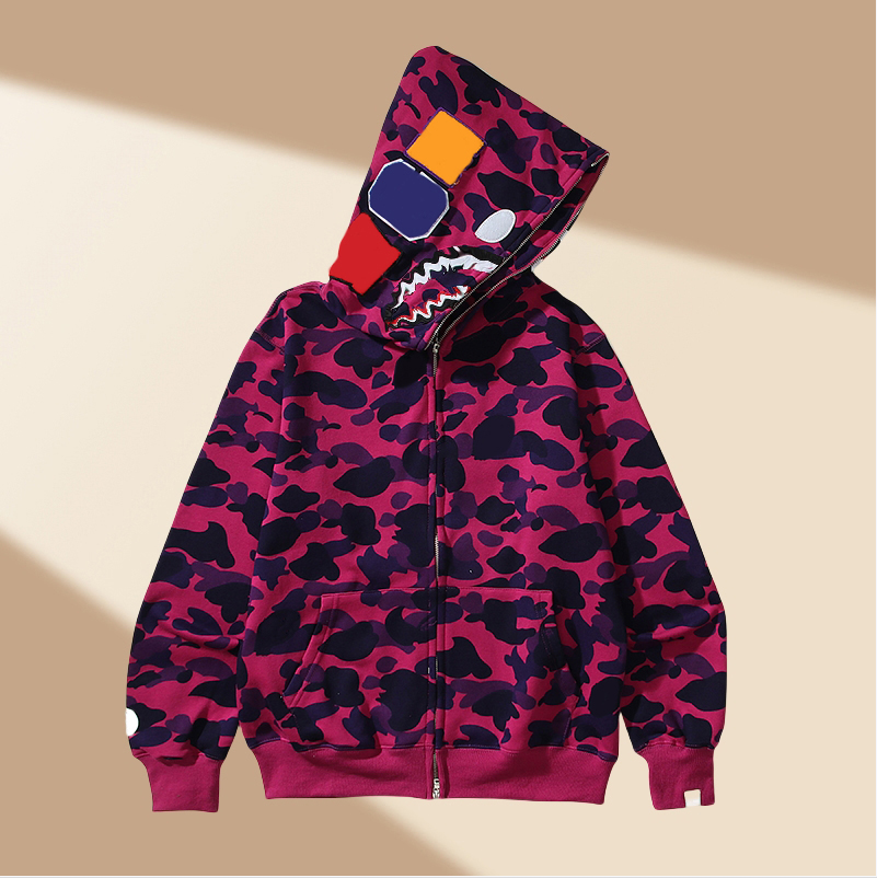 Outdoor Camouflage Pattern Jacket designer jacket Full Zip Up Shark print jacket men women fashion casual jacket streetwear man tops jacket y2k jacket m--3xl 04