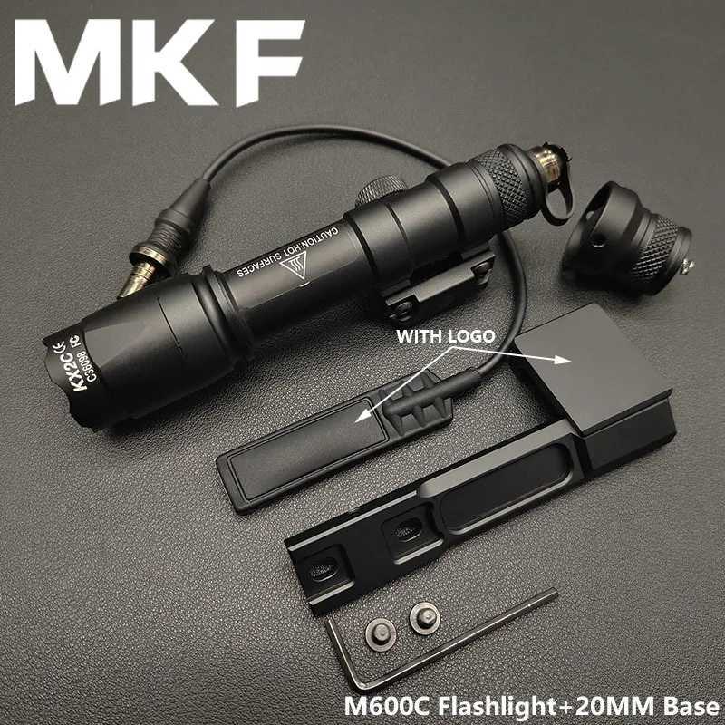 Tactical SF M600C M600 M300 M300C Flashlight LED Tactical Scout Light Rifle Weapon Torch Hunting Spotlight Pressure Switch Pad XJ250701