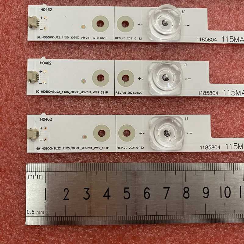 11pcs/set 5LED LED backlight Strip for Sharp LC-60P6070U 60DU6070 Hisense H60NEC5600 HD600N3U22-L2B HE60QZMN HD600N3U22 W250701