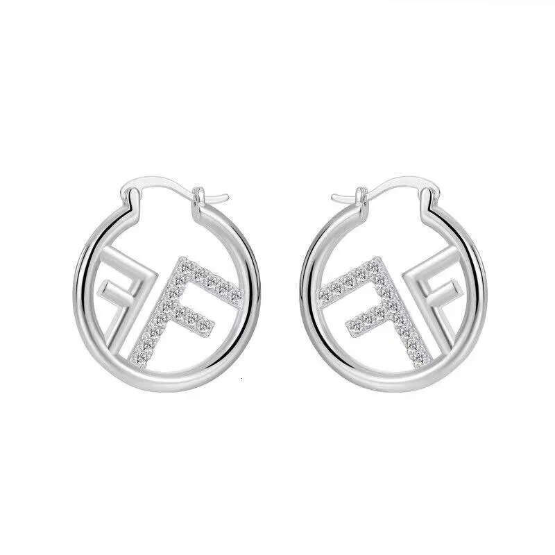 DHCollections Minimalist 'F' Letter Hoop Earrings - Luxury Gold/Silver Geometric Ear Cuffs for Women & Men (2025 New Arrival)