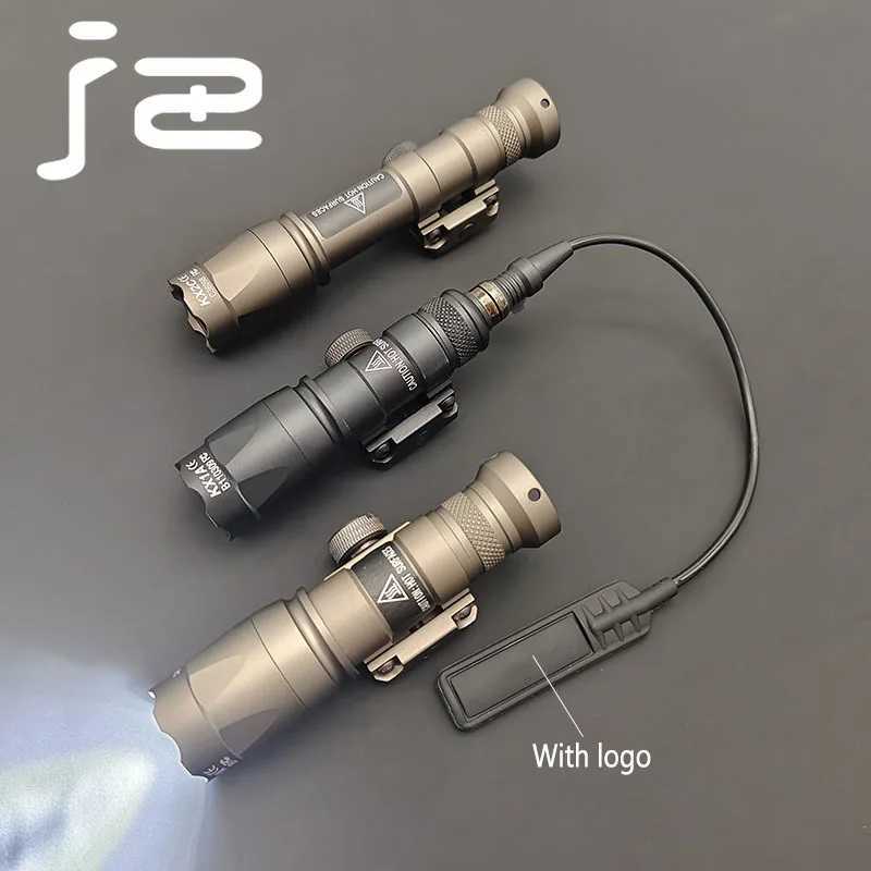 Tactical SF M300 M600 M600C Scout Flashlight LED Light MLOK Mount Pressure Switch With CNC Pocket pad Weapon lightXJ250701