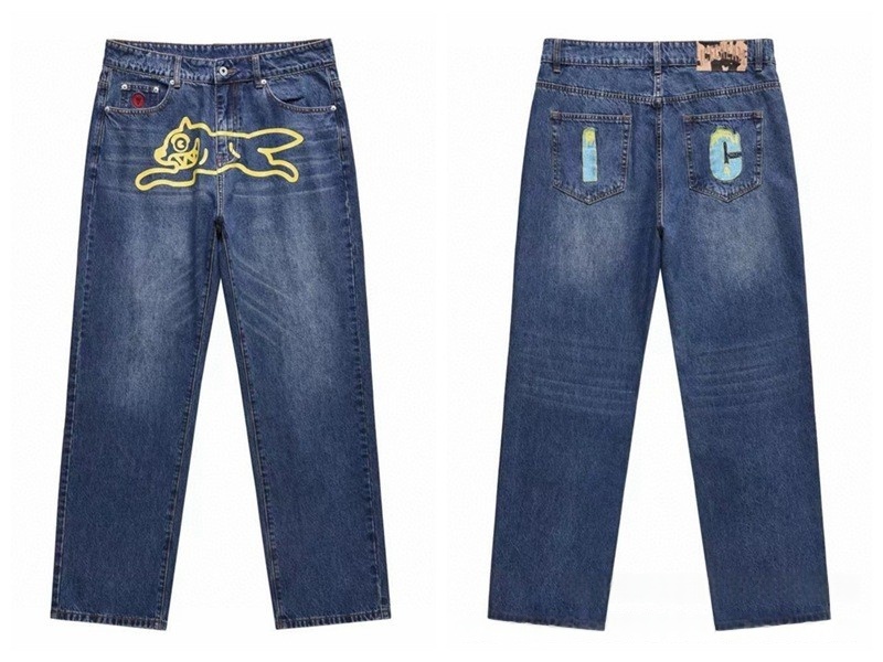 Ultra-high quality embroidery Top quality Designer BBC icecream billionaires boys club tshirt brand Denim jean black jeans for mens hoodier brand Denim jean man pant