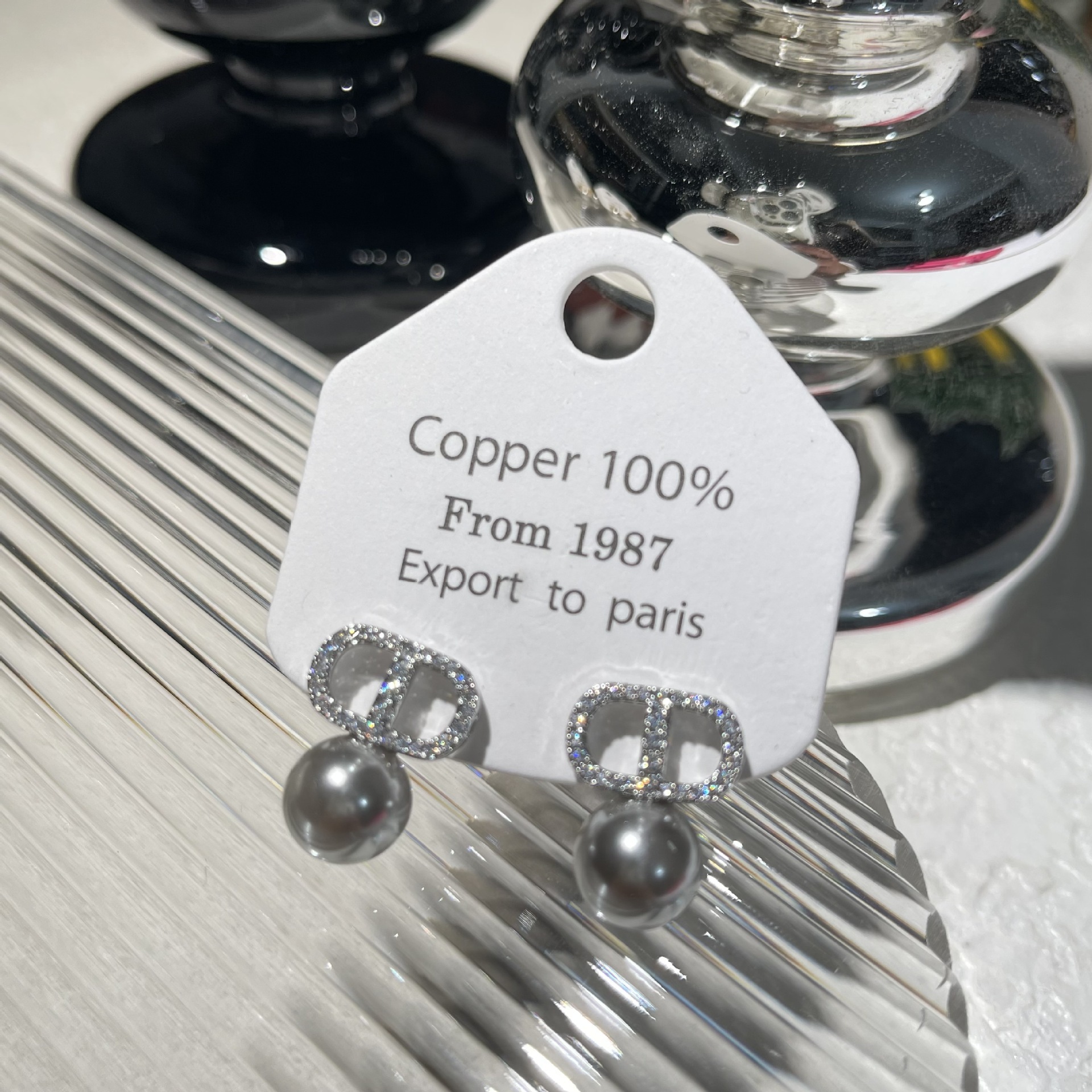 Elegant Zircon Pearl Letter Stud Ladies' Jewelry Earrings Earrings For Women Unique Design High-end Designer Earrings Earrings New Trendy Fashion