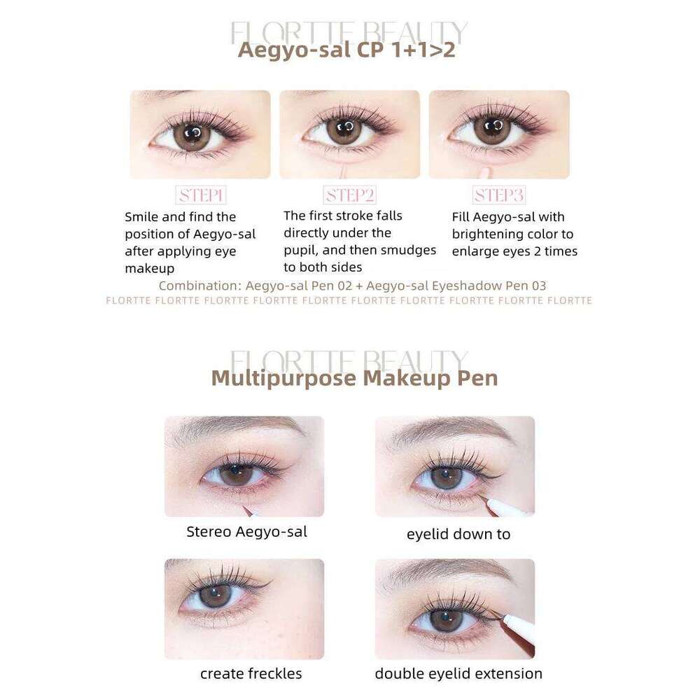Flortte Aegyosal Pencil Very Beautiful Series Shadow Liquid Eyeliner Pen Long-Lasting Waterproof Non-Sdge Eye Makeup X250702