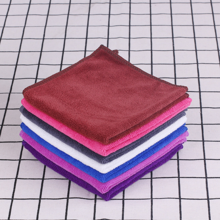 Absorbent Cleaning Cloth Rag Home Kitchen Cleaning Dish Towel Hot Sale Microfiber Square Knitted