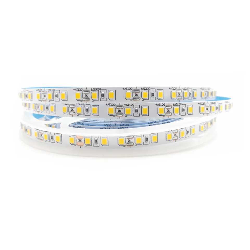 Golden Yellow 5m Non Waterproof Set DC12V LED Strip 2835 8mm IP20 120LEDs/m for Home Decoration 12V DC flexible led tape ribbon W250701