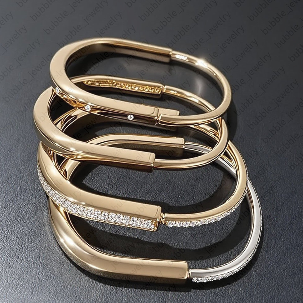 bracelet luxe jewellery designer for women bracelets 2025 elegant 925 silver hard bracelet fashion lock bangle plush charm luxury bracelet rise gold bracelet gifts