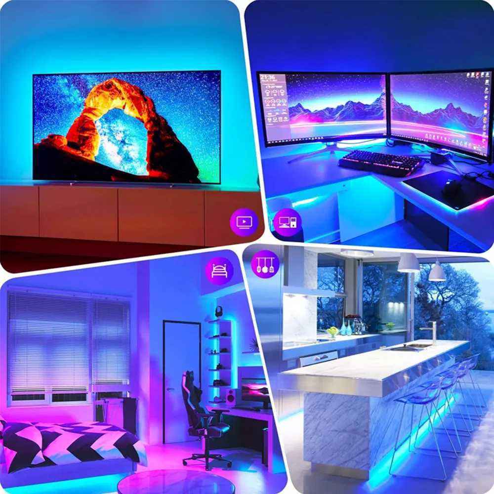 USB LED Strip Lights 5V TV Led Backlight Strip with Remote Diy Colors Lightings For 49/49/55/58 Inch TV Strip Decoration W250701