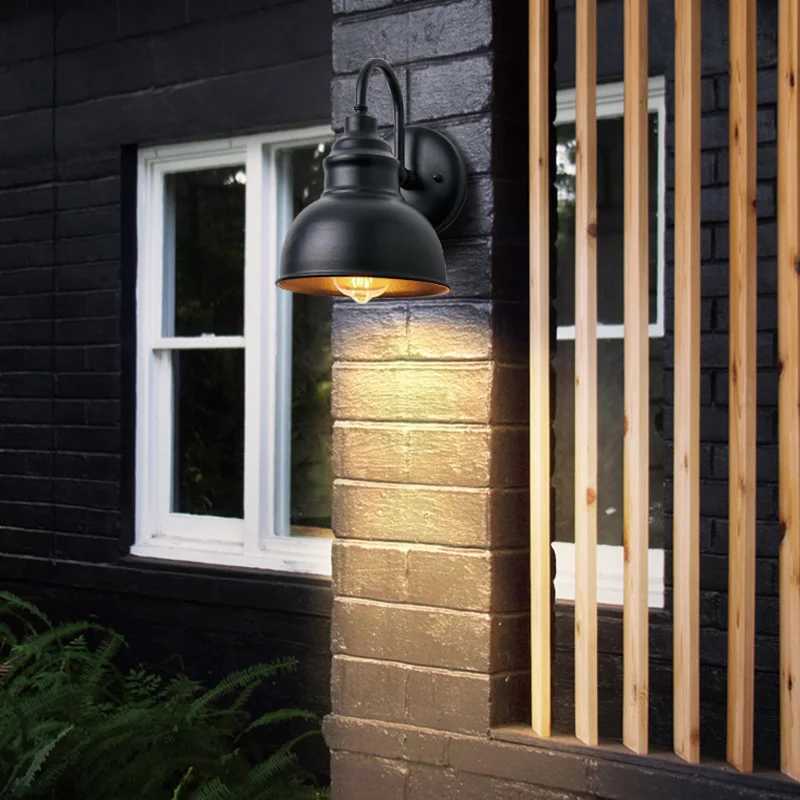 Outdoor Retro Industrial Wall Lamp Iron Copper Color 40W Warm Light Waterproof Villa Courtyard Garden Balcony Porch LightingXJ250624