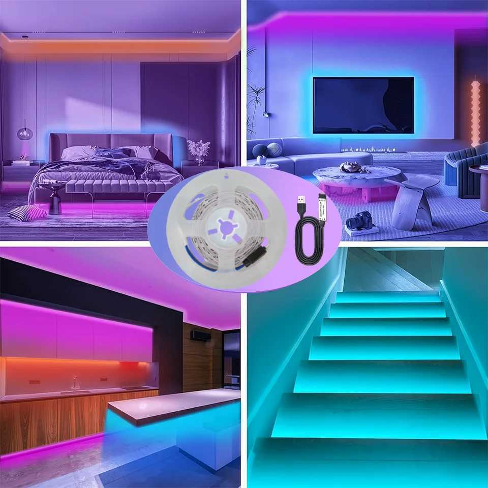 5V 3535 RGB LED Strip Battery operated (without battery) with USB socket suitable for TV backlighting Indoor Decoration W250701