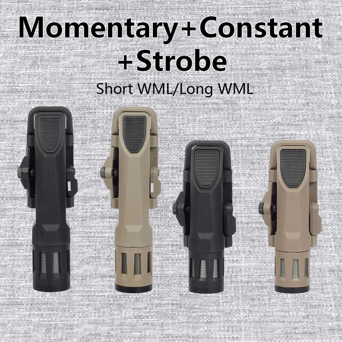 Tactical INFORCE WML Weapon Scout Flashlight Fit Airsoft Rifle AR15 APL Pistol Gun Light For GLOCK17 Hunting Strobe Torch XJ250701