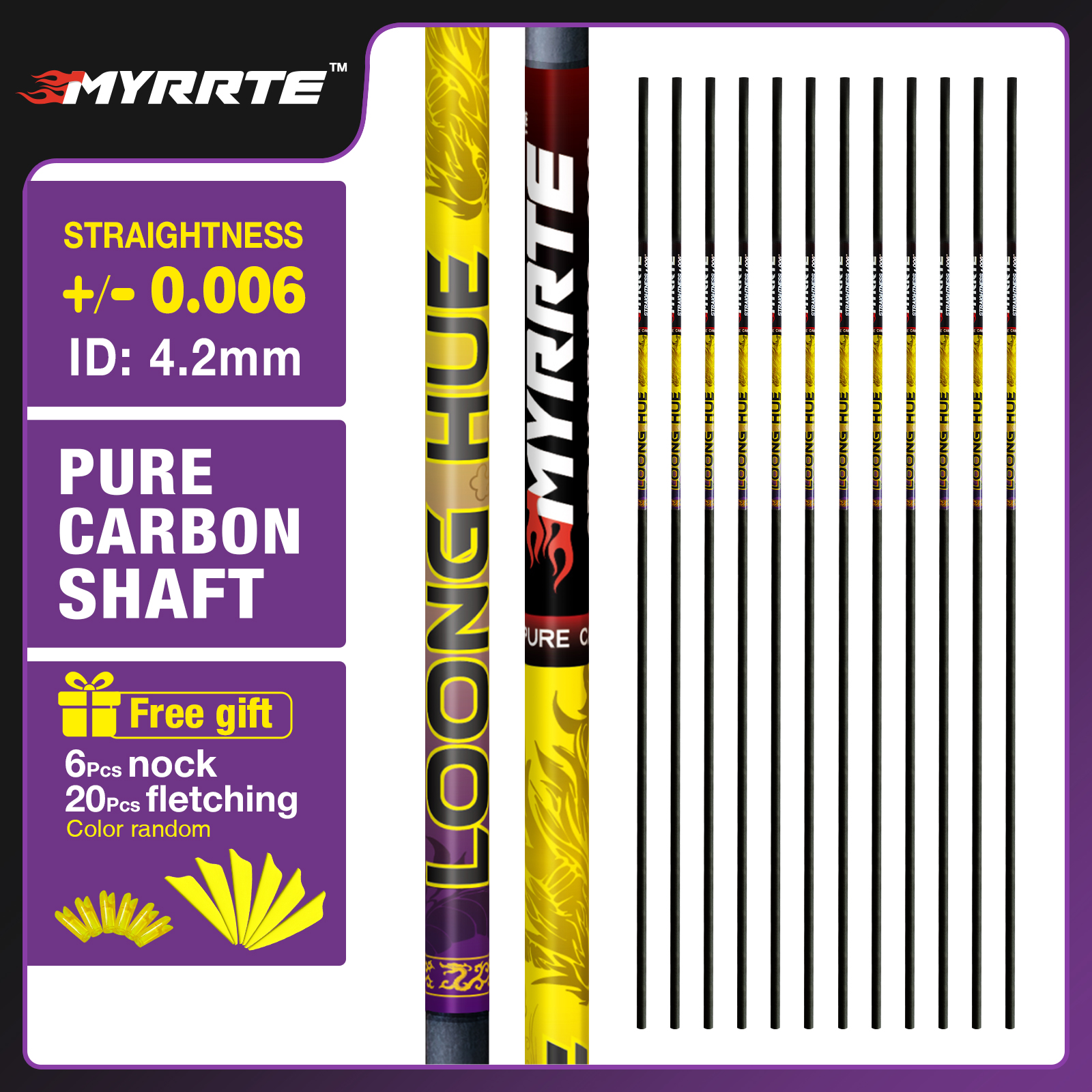 Carbon Shaft DIY 31-inch 12Pcs +/-.006 Straightness Spine 350-1500 Pure Carbon Arrow Shaft Arrows Hunting Shooting Shaft Can Be Customized