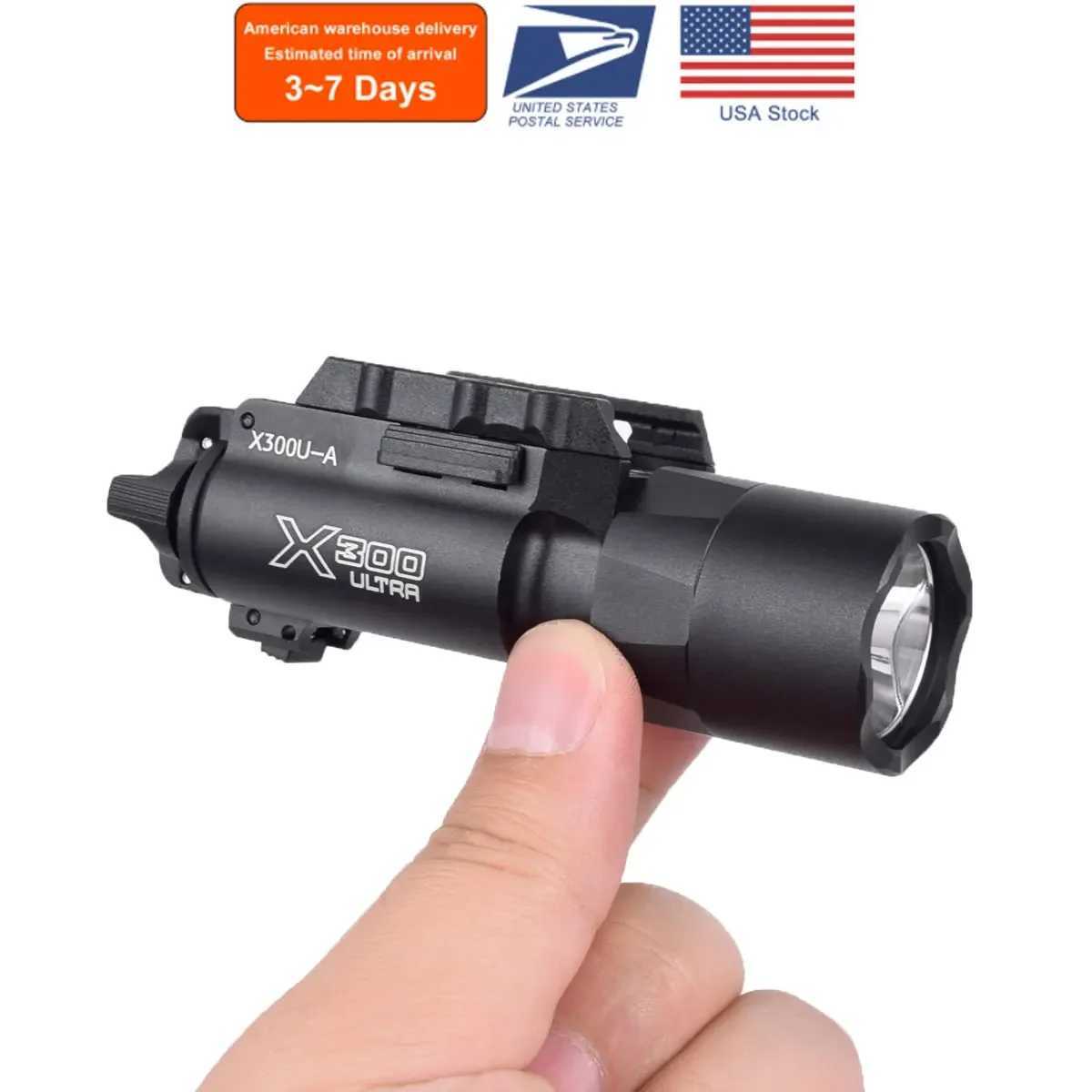 Tactical Weapon Light X300 Ultra Pistol Gun Surefire X300U M300 M600 Airsoft Handgun Scout Flashlight Glock MLOK Picatinny RailXJ250701