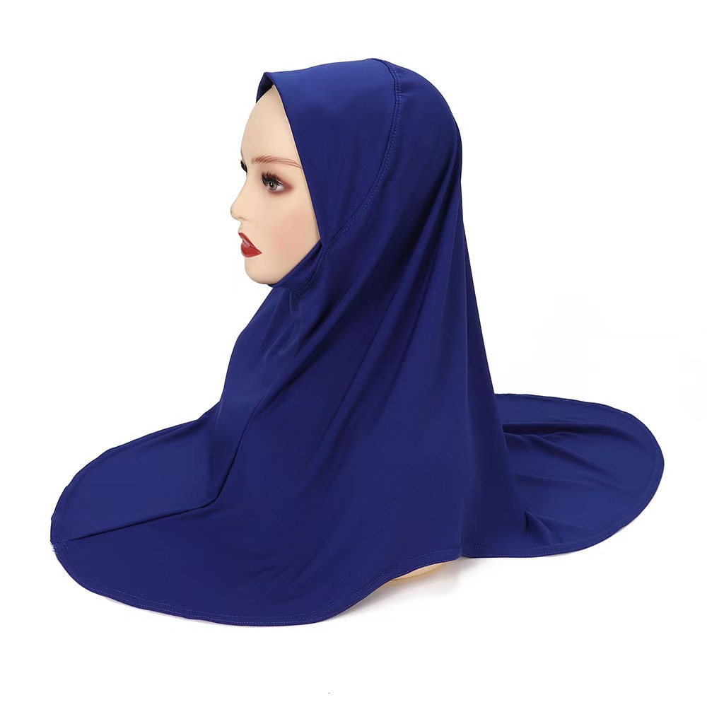 T1112 ladies' headscarf double layer round edge headscarf bottoming cap high elastic gauze scarf