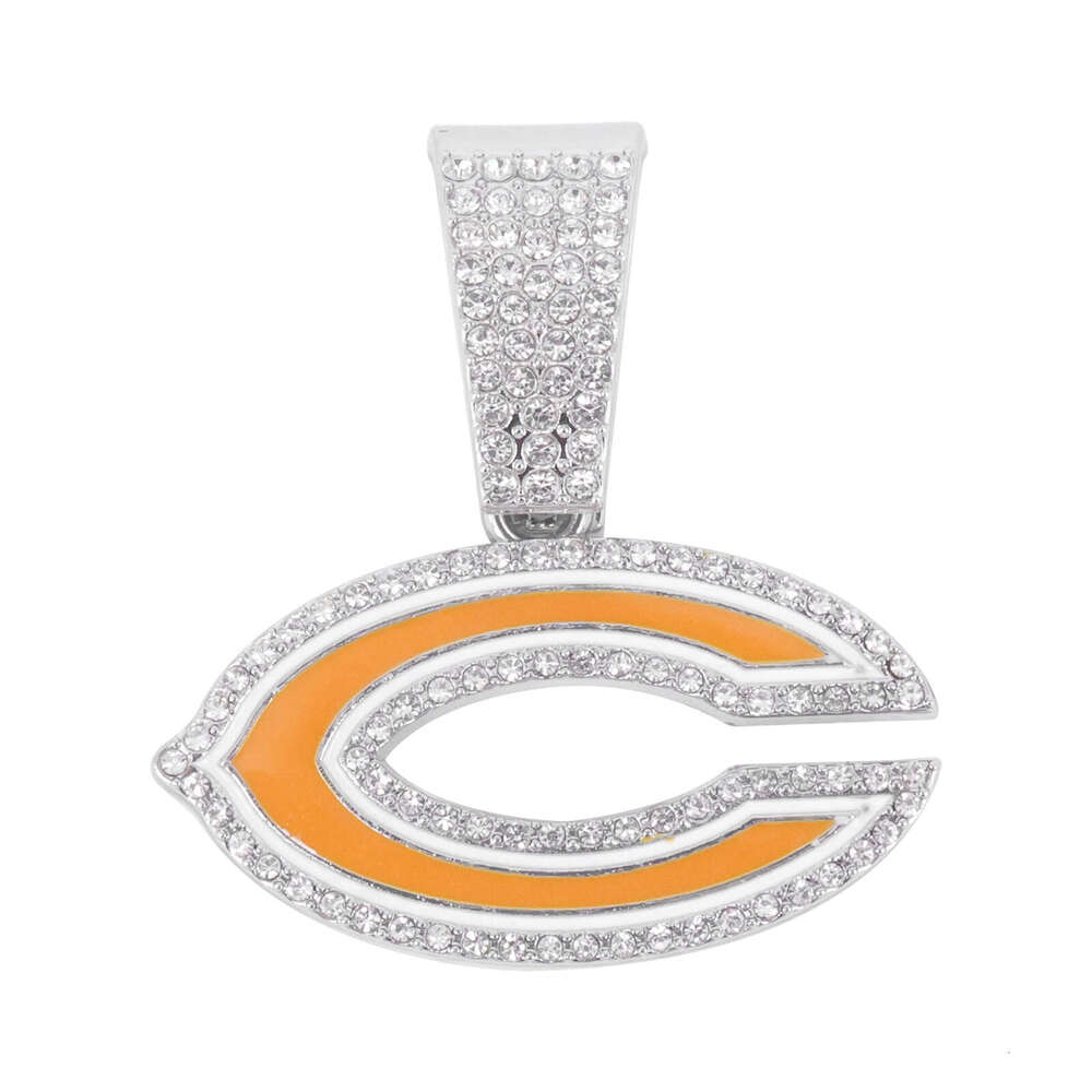 New Fashion Oil Paint Letter C Pendant Necklace Alloy Inlaid Dia Men's Personality Punk Style Chain Jewelry b17