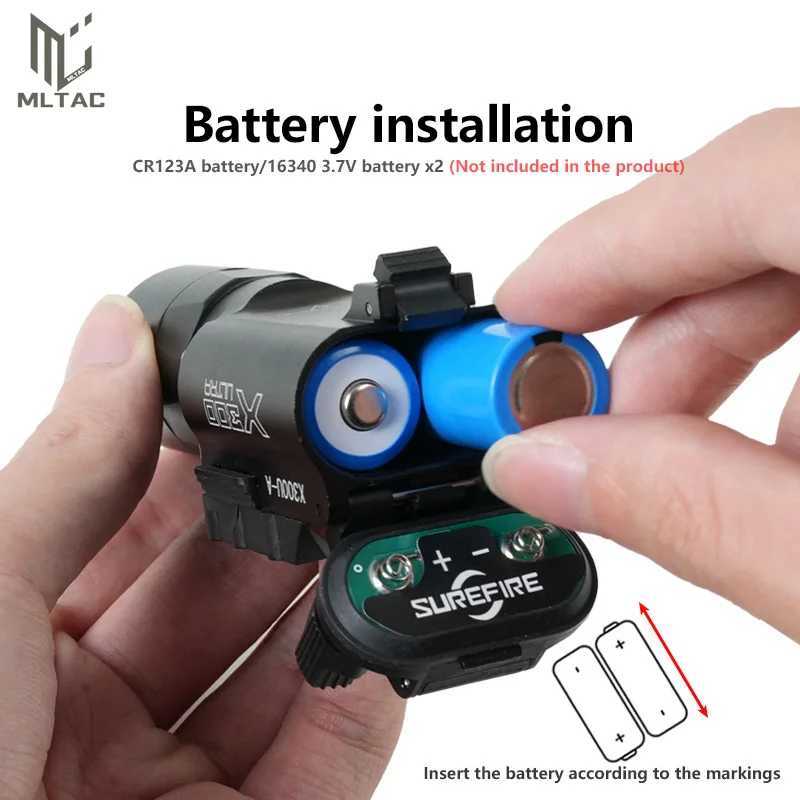 US Warehouse SF M600C M300C X300 X300U Ultra Tactical Scout Light Rifle Weapon Flashlight Hunting Momentary+Constant LED Lamp XJ250701