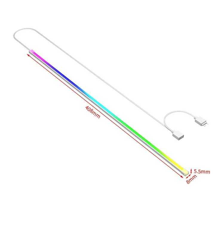 Soft Neon Addressable Rainbow PC WS2812b LED Strip Light for 5V 3pin ARGB Header PC Case Asus Aura Sync RGBIC Fusion MSI Mystic W250701