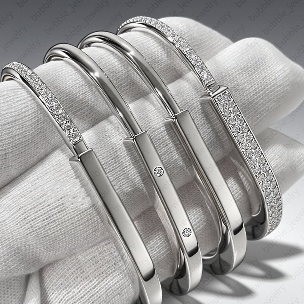 bangles jewlery for women braclets dia exquisite hard Gold Plated lock bangle chic charm woman designer bracelet gifts