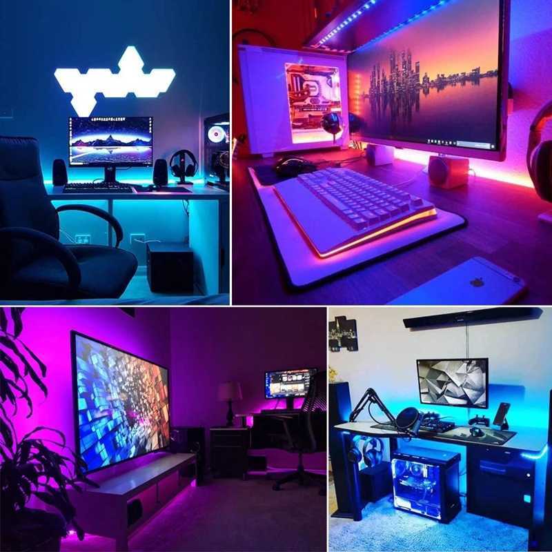 USB 5V LED Lights for TV with APP Control Flexible Ribbon Tape RGB5050 30leds/m TV LED Backlight Room Bedroom Decor Lighting W250701