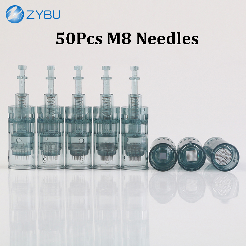 M8 Dr Pen Bayonet Cartridges Microneedle 11 16 24 36 42 Round 3D 5D Nano Derma Pen MTS Microneedling Tattoo Needles 50Pcs
