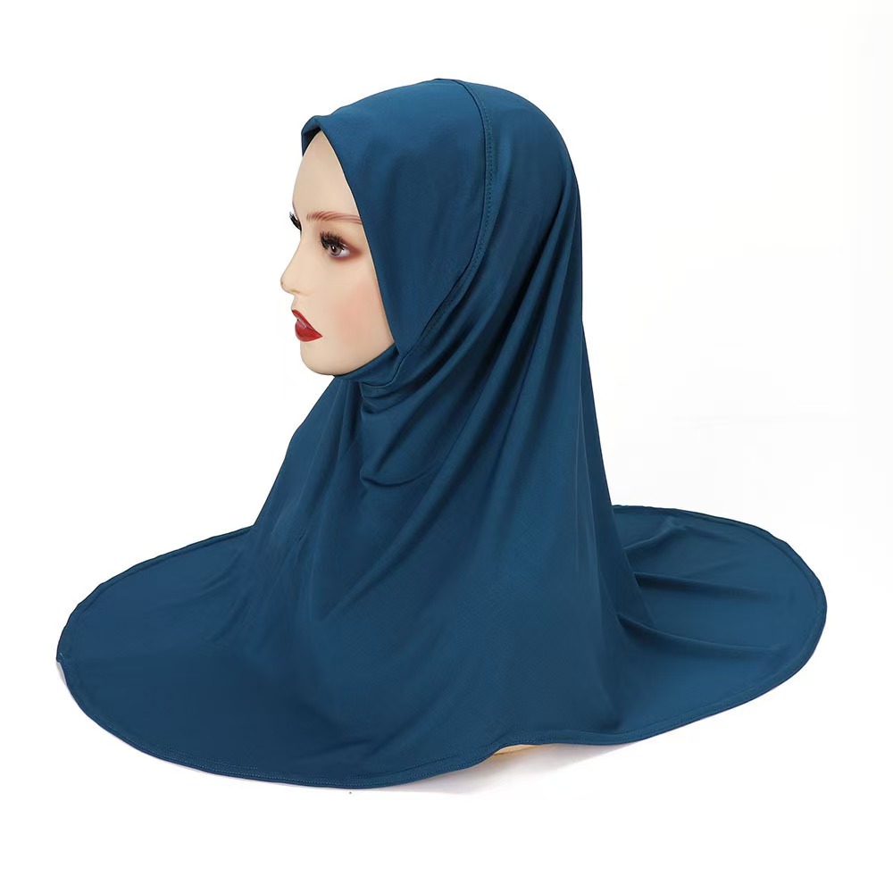 T1112 ladies' headscarf double layer round edge headscarf bottoming cap high elastic gauze scarf