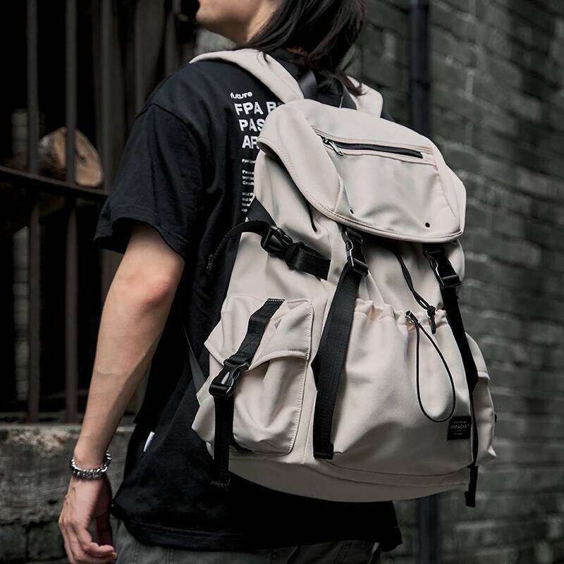 Oxford Men's Backpack 15.6 inch Laptop Fashion Personalized Waterproof Travel Outdoor Drawstring School Teenage Lightweight Bag