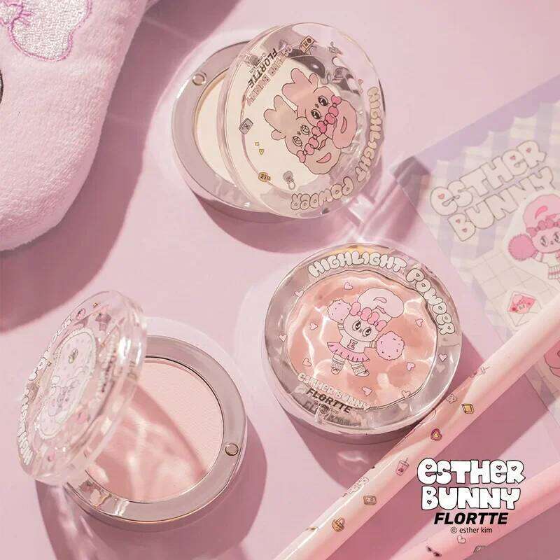 FLORTTE BUNNY Single Highligh Powder Naturally Facial Blush Cream Brightening Liftup Face 3D Stereoscopic Makeup X250702