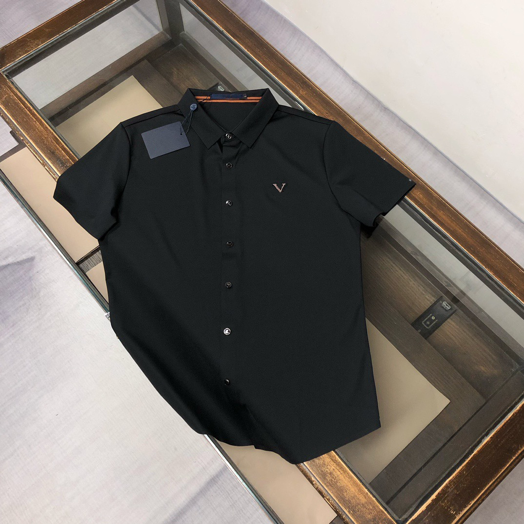 Designer men's shirts, elegant business shirts, short-sleeved and lapel shirts, fashionable luxury workwear polo shirts for men, made of quick-drying fabric