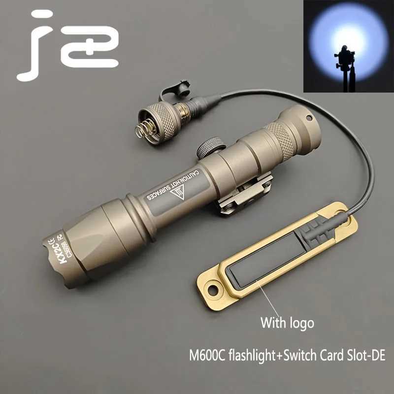 Tactical SF M300 M600 M600C Scout Flashlight LED Light MLOK Mount Pressure Switch With CNC Pocket pad Weapon lightXJ250701