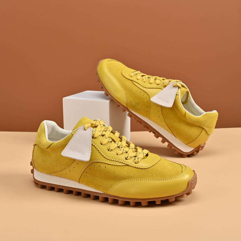 Casual Shoes Running Sneaker Designer Shoes Vibrant Yellow Suede Retro-Style Sneakers Gym Sneakers OKIMOZ c40 Big Size