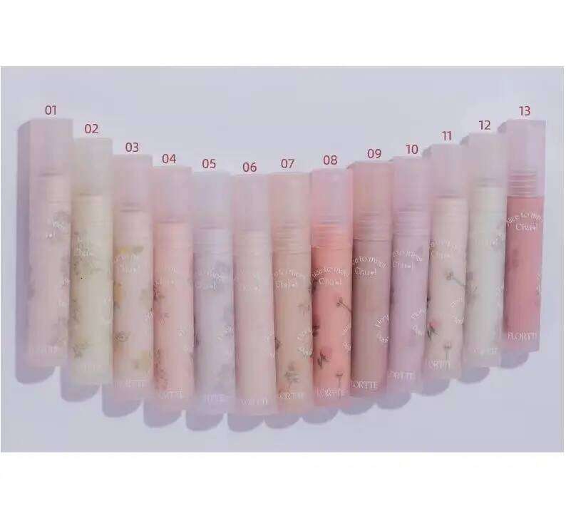 FLORTTE Beauty First Kiss Series Cream d Veet Matte Lip Lasting Tint Blooming Liquid Lipstick Makeup Women Cosmetics X250702