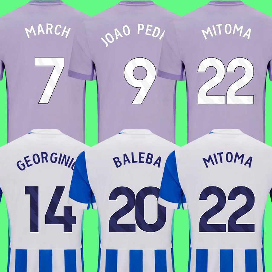 25 26 MARCH MITOMA BHAFC Brightons soccer jerseys 2025 2026 JOAO PEDRO Seagulls football shirts ENCISO CAICEDO ESTUPINAN FERGUSON WEBSTER Men kids kits