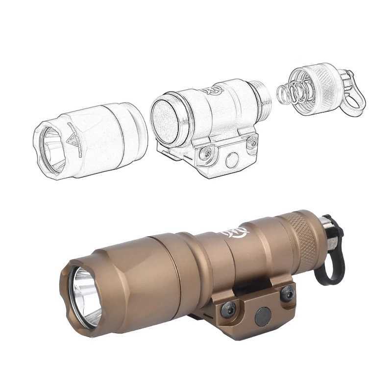 SureFir M300A M600C Scout Flashlight Airsoft Weapon Light Metal LED Tactical Lighting Torch Pressure Switch Constant/Momentary XJ250701