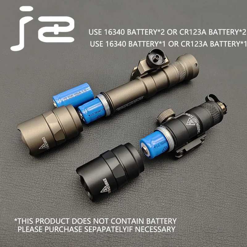 Tactical SF M300B/M600B Scout Light Metal Flashlight with Modbutton Switch Airsoft Weapon Lamp Hunting Rifle Touch Fit 20mm Rail XJ250701